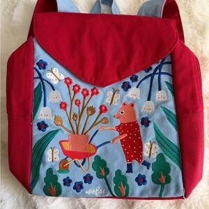 Colorful Kids' Embroidered Backpack